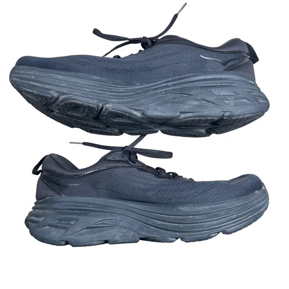 Hoka Bondi 8 Sneakers Mens 13D Black Running Shoes 1123202 BBLC Max Cushion
